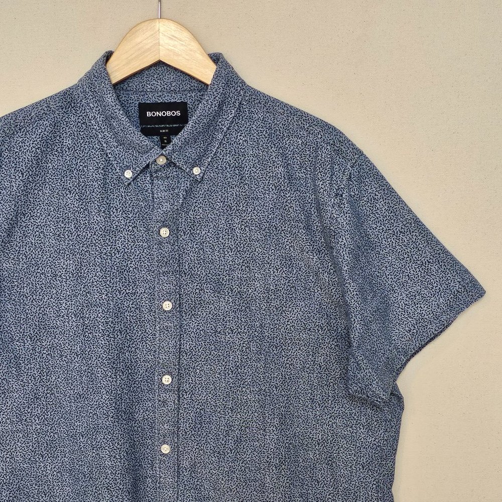 Bonobos Short Sleeve Chambrey Button Down Slim Fit Reg XL